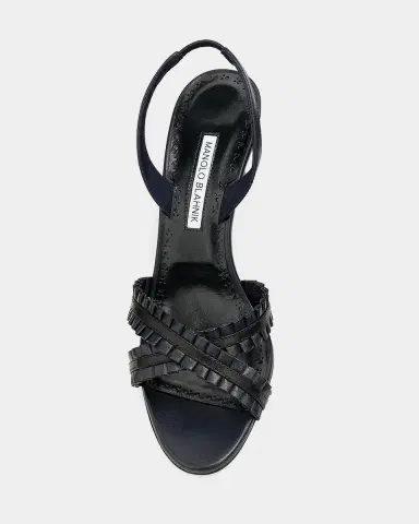 Manolo Blahnik 70mm Volusan Leather Slingback Pumps | Thumbnail 3
