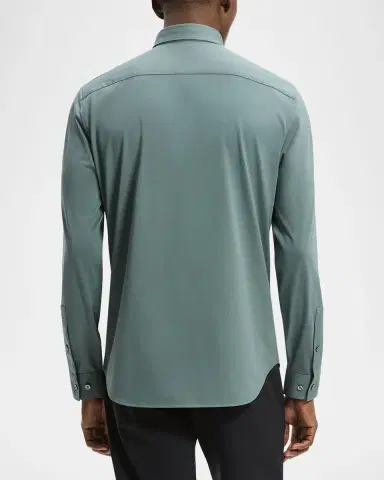 Theory Men's Sylvain Shirt in Structure Knit | Thumbnail 3 Theory Men's Sylvain Shirt in Structure Knit | Thumbnail 3