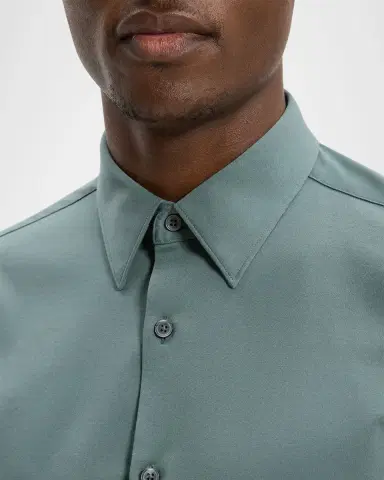 Theory Men's Sylvain Shirt in Structure Knit | Thumbnail 6 Theory Men's Sylvain Shirt in Structure Knit | Thumbnail 6