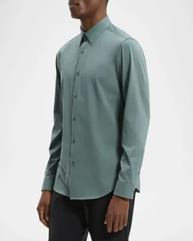 Theory Men's Sylvain Shirt in Structure Knit | Thumbnail 7 Theory Men's Sylvain Shirt in Structure Knit | Thumbnail 7