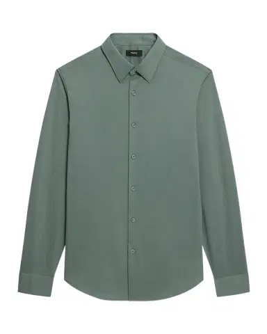 Theory Men's Sylvain Shirt in Structure Knit | Thumbnail 1 Theory Men's Sylvain Shirt in Structure Knit | Thumbnail 1