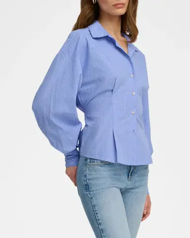 Favorite Daughter The Back Story Striped Tie-Back Shirt | Thumbnail 4 Favorite Daughter The Back Story Striped Tie-Back Shirt | Thumbnail 4