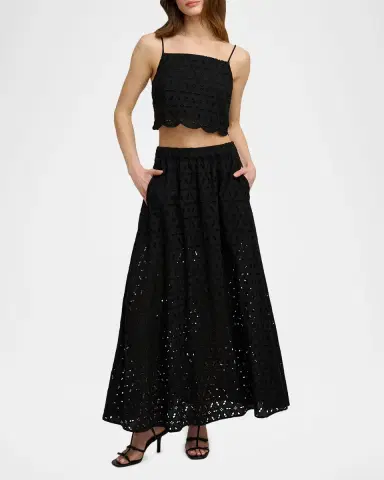 Favorite Daughter The Pretty Please Cotton Eyelet Maxi Skirt | Thumbnail 2 Favorite Daughter The Pretty Please Cotton Eyelet Maxi Skirt | Thumbnail 2