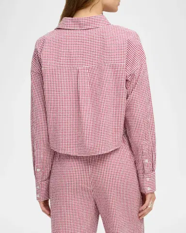 Favorite Daughter The Crop Ex-Boyfriend Gingham Shirt | Thumbnail 3 Favorite Daughter The Crop Ex-Boyfriend Gingham Shirt | Thumbnail 3