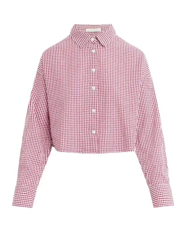 The Crop Ex-Boyfriend Gingham Shirt