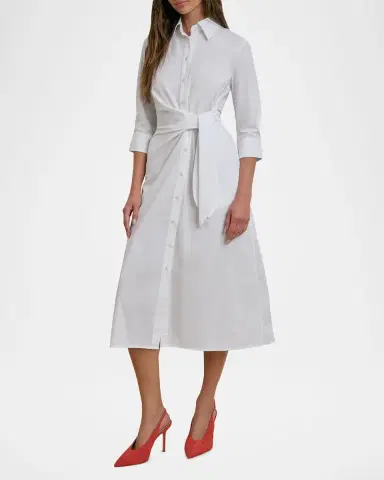 Favorite Daughter The Well Mannered Stretch Cotton Midi Dress | Thumbnail 2 Favorite Daughter The Well Mannered Stretch Cotton Midi Dress | Thumbnail 2
