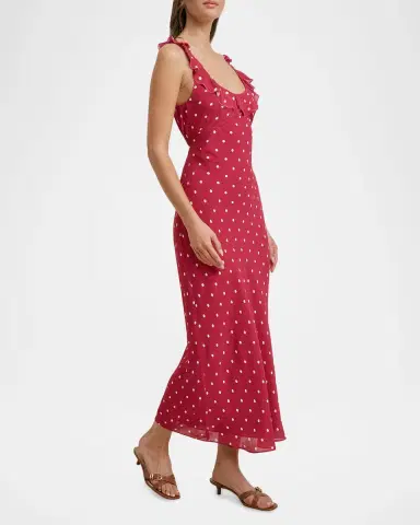Favorite Daughter The Blossom Sleeveless Polka-Dot Dress | Thumbnail 4