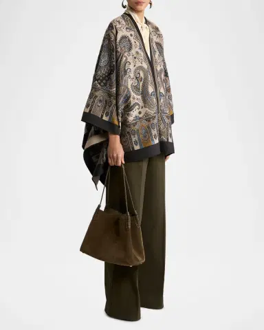 Etro Paisley Wool-Blend Cape | Thumbnail 2