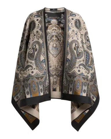 Etro Paisley Wool-Blend Cape | Thumbnail 1