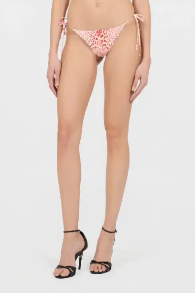 Roberto Cavalli Jaguar Pink Print Bikini Bottom | Thumbnail 2