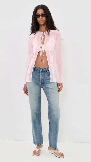 LIONESS Barely There Tie Top Bubble Gum | Thumbnail 5