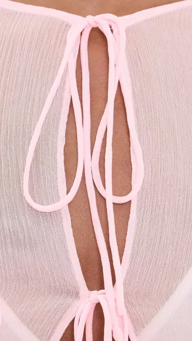 LIONESS Barely There Tie Top Bubble Gum | Thumbnail 6