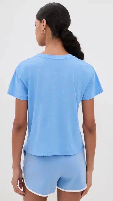 perfectwhitetee Harley Cotton Boxy Crew Neck Tee Pacific Blue | Thumbnail 3