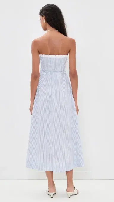 Maude Club Alicia Dress Blue Green Stripe | Thumbnail 3