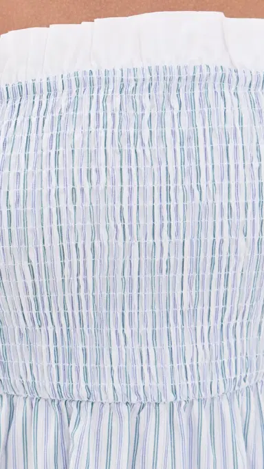 Maude Club Alicia Dress Blue Green Stripe | Thumbnail 6