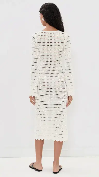 LIONESS Leisure Midi Dress Porcelain | Thumbnail 3