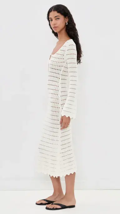 LIONESS Leisure Midi Dress Porcelain | Thumbnail 4