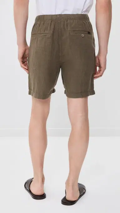 Faherty Essential Linen Shorts 7 Dark Palm S | Thumbnail 3