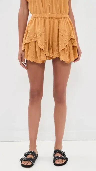 Isabel Marant Étoile Layale Mini Skort Caramel | Thumbnail 2 Isabel Marant Étoile Layale Mini Skort Caramel | Thumbnail 2