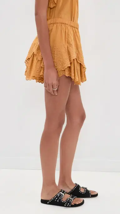 Isabel Marant Étoile Layale Mini Skort Caramel | Thumbnail 4 Isabel Marant Étoile Layale Mini Skort Caramel | Thumbnail 4