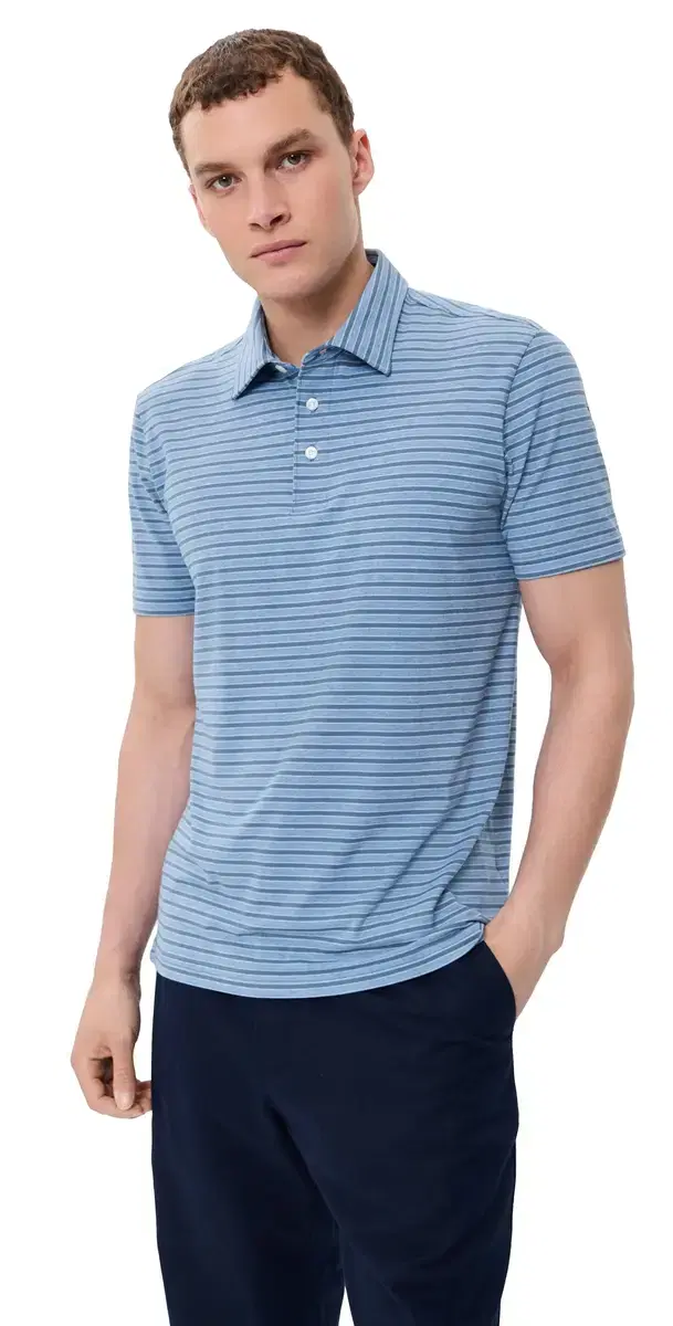 Faherty ovement Polo Top Creek Falls Stripe