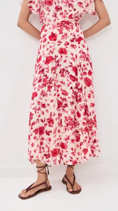 Isabel Marant Hilza Skirt Ecru/Pink | Thumbnail 2 Isabel Marant Hilza Skirt Ecru/Pink | Thumbnail 2