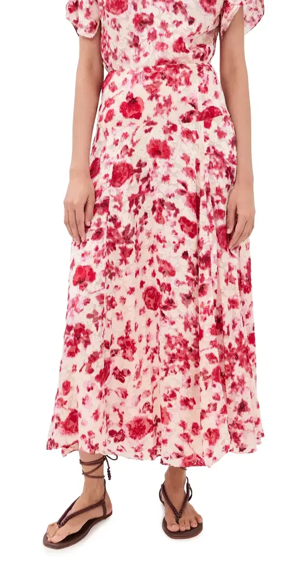 Hilza Skirt Ecru/Pink