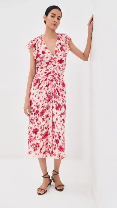 Isabel Marant Lyndsay Dress Ecru/Pink 40 | Thumbnail 2