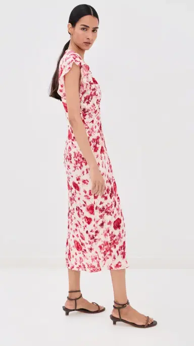 Isabel Marant Lyndsay Dress Ecru/Pink 40 | Thumbnail 4