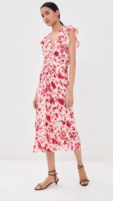 Isabel Marant Lyndsay Dress Ecru/Pink 40 | Thumbnail 6