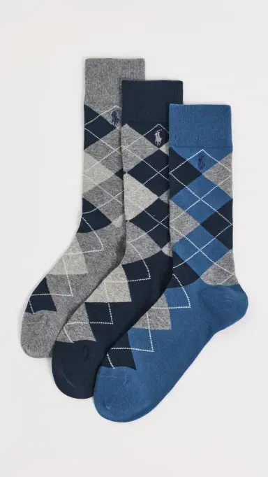 Polo Ralph Lauren Argyle Slack Socks 3 Pack | Thumbnail 2