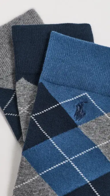 Polo Ralph Lauren Argyle Slack Socks 3 Pack | Thumbnail 3