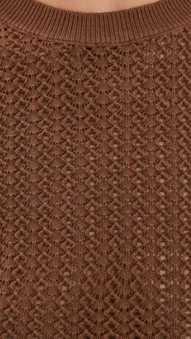 Joe's Jeans The Crochet Baby Tee Chocolate | Thumbnail 6 Joe's Jeans The Crochet Baby Tee Chocolate | Thumbnail 6