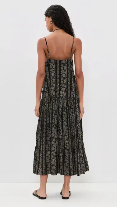The Great. THE GREAT. The Drop Waist Midi Dress Black & Cream Token Floral | Thumbnail 3 The Great. THE GREAT. The Drop Waist Midi Dress Black & Cream Token Floral | Thumbnail 3