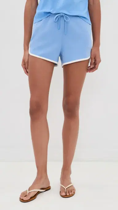 perfectwhitetee Leo Contrast Trim Shorts Pacific Blue w/ Bright | Thumbnail 2
