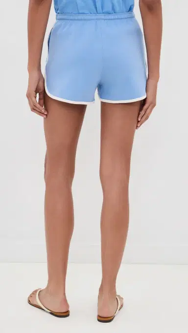 perfectwhitetee Leo Contrast Trim Shorts Pacific Blue w/ Bright | Thumbnail 3