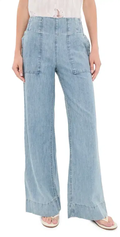 Free People Breezy Denim Pull On Jeans Dusk | Thumbnail 1 Free People Breezy Denim Pull On Jeans Dusk | Thumbnail 1