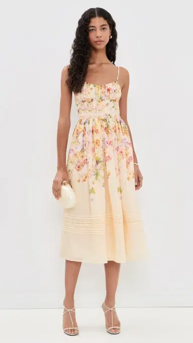 En Saison Kacey Midi Dress Ivory Floral Multi L | Thumbnail 5