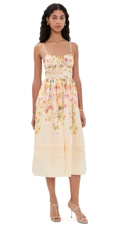 En Saison Kacey Midi Dress Ivory Floral Multi L | Thumbnail 1