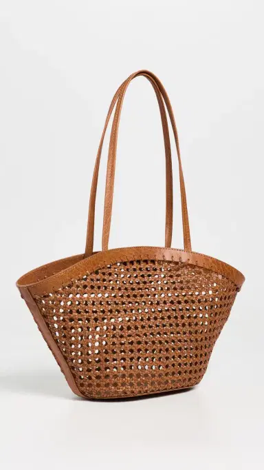 Madewell Caning Market Tote Toasted Coconut One Size | Thumbnail 4