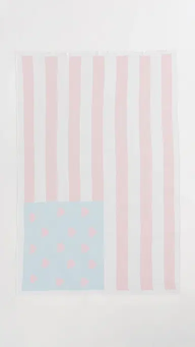 LoveShackFancy American Flag Blanket Weathered Rose One Size | Thumbnail 2