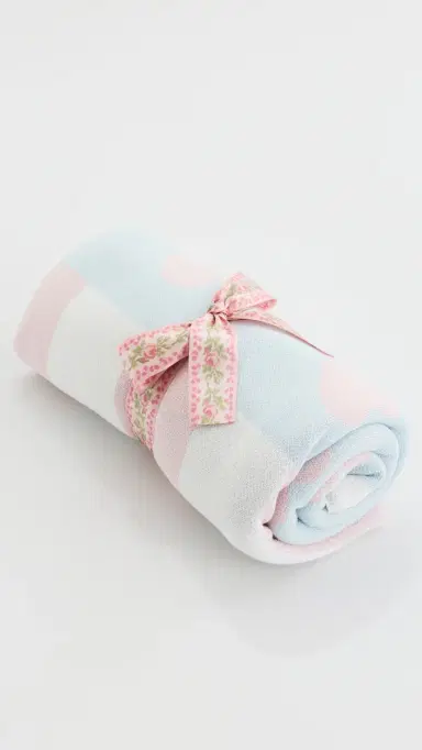 LoveShackFancy American Flag Blanket Weathered Rose One Size | Thumbnail 3
