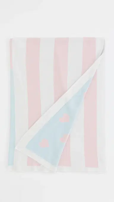 LoveShackFancy American Flag Blanket Weathered Rose One Size | Thumbnail 4