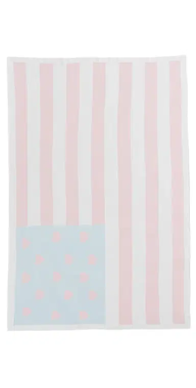 LoveShackFancy American Flag Blanket Weathered Rose One Size | Thumbnail 1