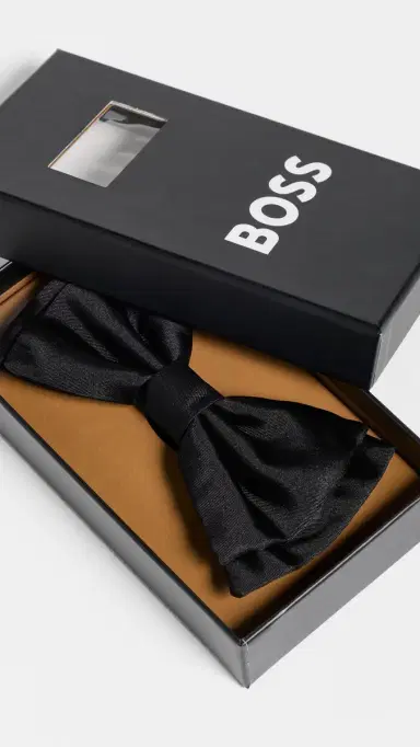 BOSS Silk Jacquard Bow Tie Black One Size | Thumbnail 4 BOSS Silk Jacquard Bow Tie Black One Size | Thumbnail 4
