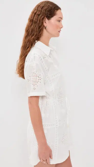 Z Supply Annabelle Eyelet Mini Dress White | Thumbnail 4