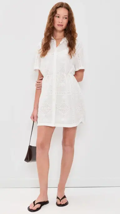 Z Supply Annabelle Eyelet Mini Dress White | Thumbnail 5