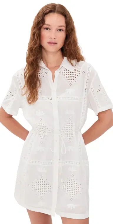 Z Supply Annabelle Eyelet Mini Dress White | Thumbnail 1