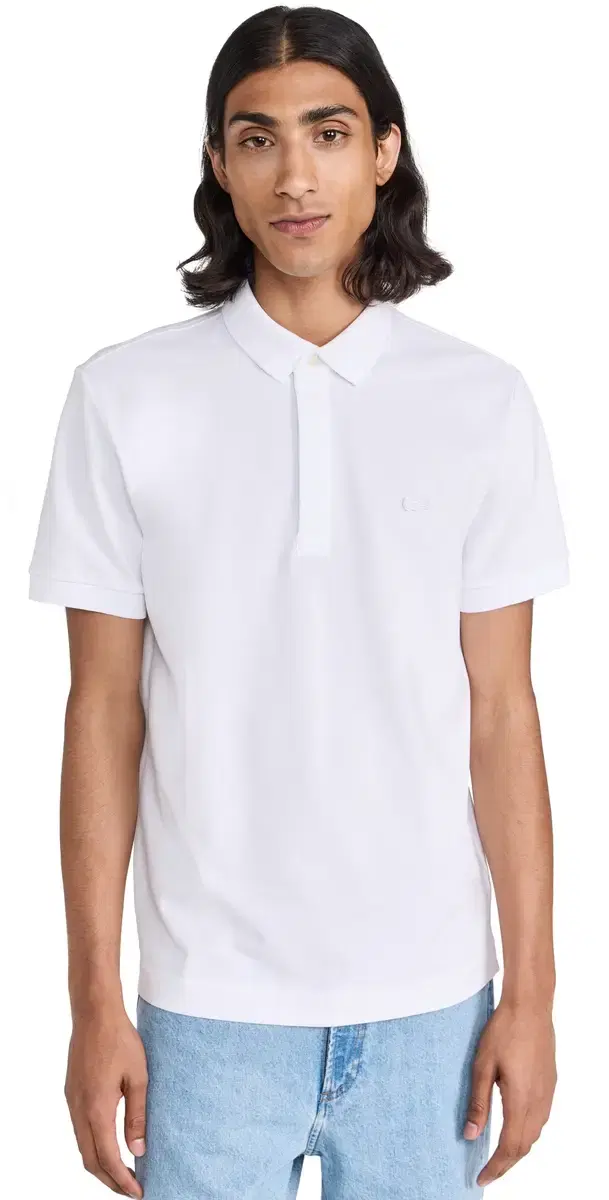 Stretch Cotton Paris Polo White