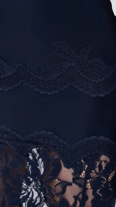 Rabanne Floral Combo Skirt Deep Navy 38 | Thumbnail 6